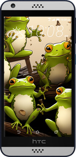 Силиконовый чехол Жабки для HTC Desire 530 - 5656u-613 изображение 