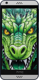 Силиконовый чехол Зелёный дракон для HTC Desire 630 - 5816u-454 изображение 