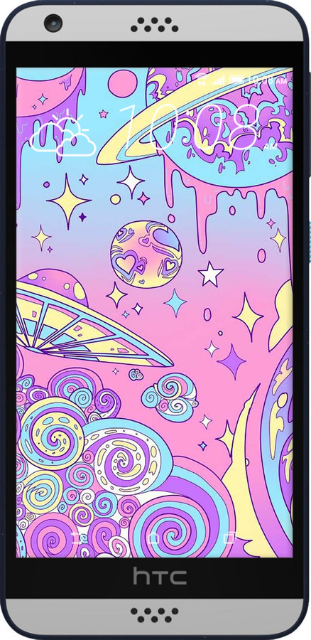 Силіконовий чехол Рожева галактика для HTC Desire 630 - 4146u-454 изображение 