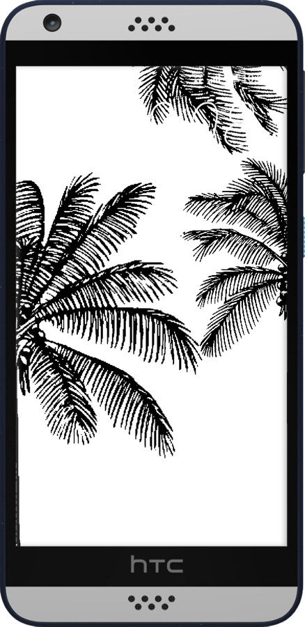 Силиконовый чехол Пальмы1 для HTC Desire 530 - 4634u-613 изображение 