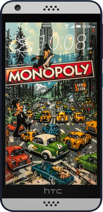 Силіконовий чехол Міський драйв Monopoly для HTC Desire 530 - 6088u-613 изображение 