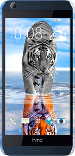 3D пластиковий матовий чехол Тигр для HTC Desire 628 Dual Sim - 6016m-949 изображение 