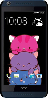 3D пластиковый матовый чехол Милые кошки для HTC Desire 626G - 6518m-144 изображение 