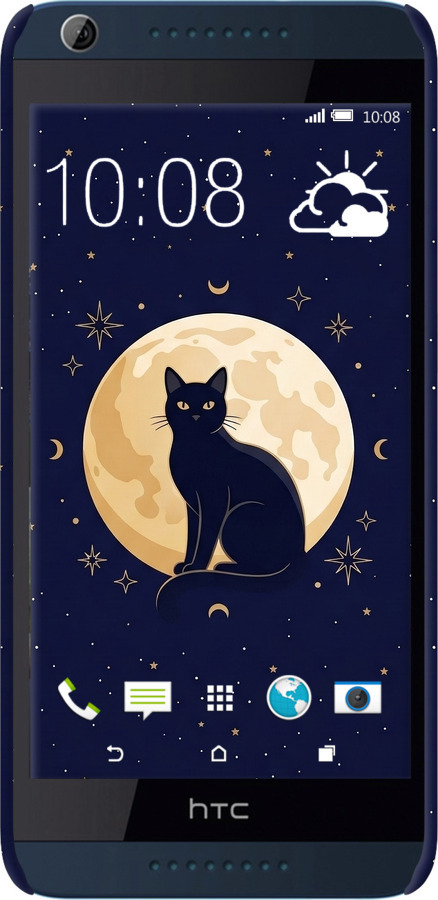 3D пластиковый матовый чехол Cute Cat Celestial/Witchy для HTC Desire 628 Dual Sim - 6787m-949 изображение 