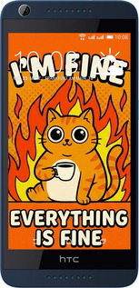 Силиконовый чехол Funny Cat для HTC Desire 626G - 6786u-144 изображение 