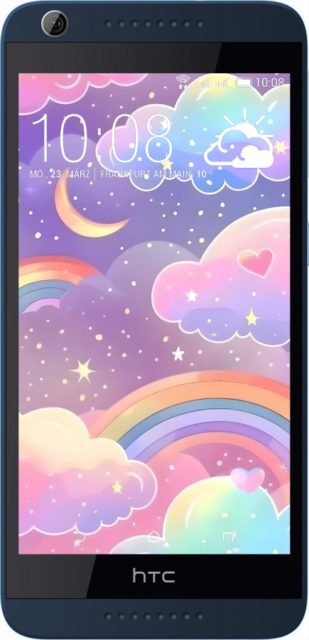 Силиконовый чехол Облака и радуга для HTC Desire 628 Dual Sim - 6312u-949 изображение 