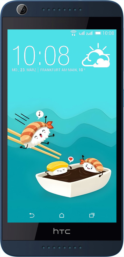 Силіконовий чехол Суші для HTC Desire 628 Dual Sim - 6354u-949 изображение 
