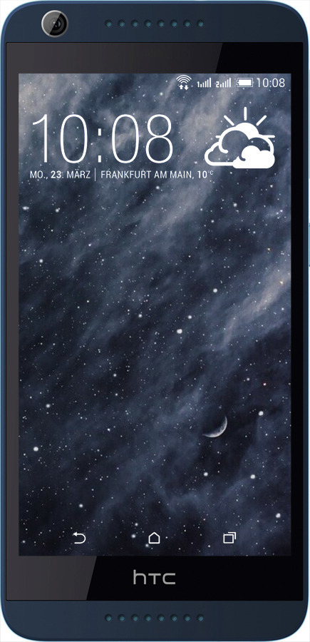 Силиконовый чехол Голубые облака, Голубая луна для HTC Desire 628 Dual Sim - 6398u-949 изображение 