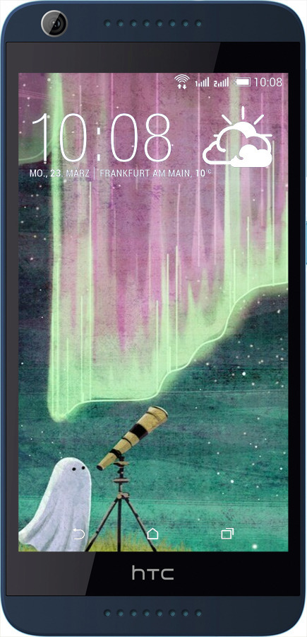 Силиконовый чехол Привидение и звезды для HTC Desire 628 Dual Sim - 6443u-949 изображение 