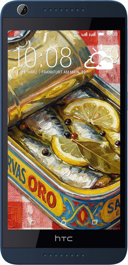 Силиконовый чехол Vintage Sardine Tin Phone для HTC Desire 628 Dual Sim - 6772u-949 изображение 