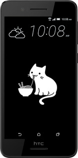 Силіконовий чехол Милий кіт на чорному фоні для HTC Desire 728G - 6528u-145 изображение 