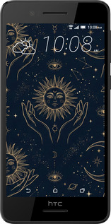 Силіконовий чехол Celestial Harmony: Sun & Moon Gold Mystic Pattern для HTC Desire 728G - 6778u-145 изображение 