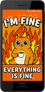 Силиконовый чехол Funny Cat для HTC Desire 728G - 6786u-145 изображение 