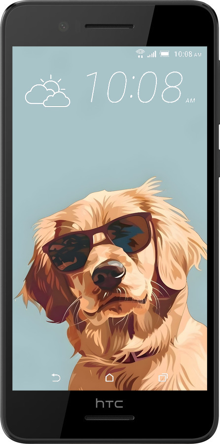 Силіконовий чехол Пес в очках для HTC Desire 728G - 6381u-145 изображение 