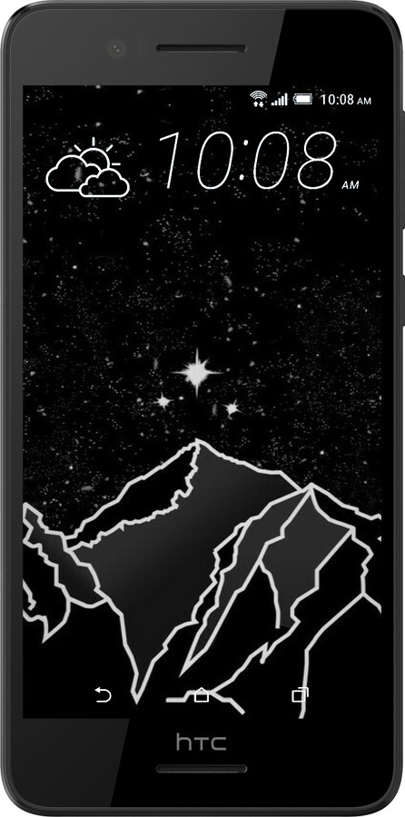 Силиконовый чехол Минималистический горный пейзаж для HTC Desire 728G - 6438u-145 изображение 