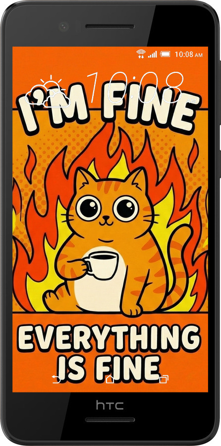 Силиконовый чехол Funny Cat для HTC Desire 728G - 6786u-145 изображение 