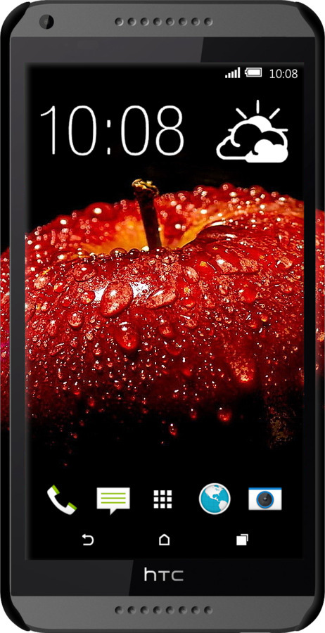 3D пластиковий матовий чехол Яблуко для HTC Desire 816 - 6022m-169 изображение 