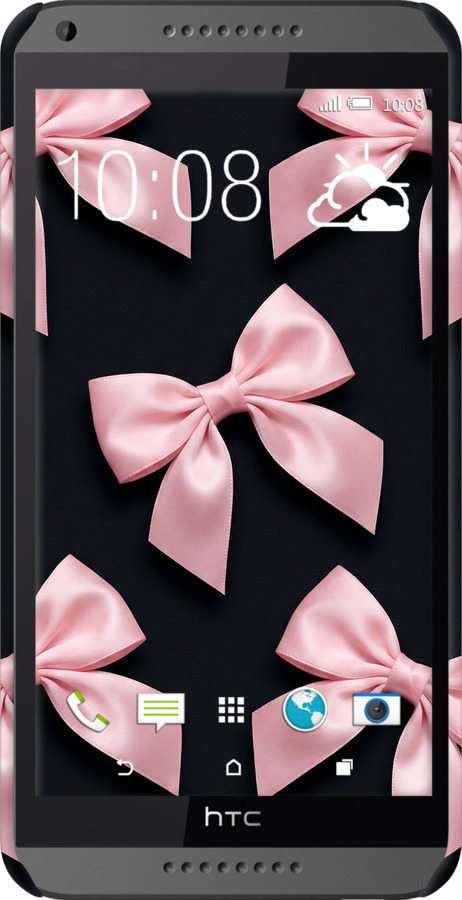 3D пластиковый матовый чехол Coquette Ribbons Dark Coquette для HTC Desire 816 - 6767m-169 изображение 