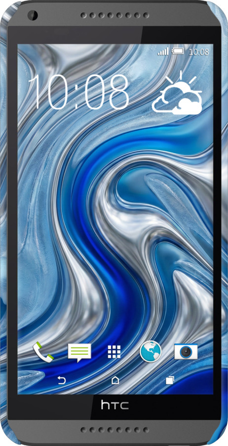 3D пластиковий матовий чехол Liquid Chrome для HTC Desire 816 - 6781m-169 изображение 
