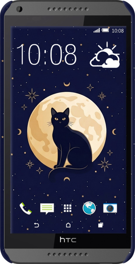 3D пластиковый матовый чехол Cute Cat Celestial/Witchy для HTC Desire 816 - 6787m-169 изображение 