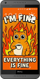 Силиконовый чехол Funny Cat для HTC Desire 816 - 6786u-169 изображение 