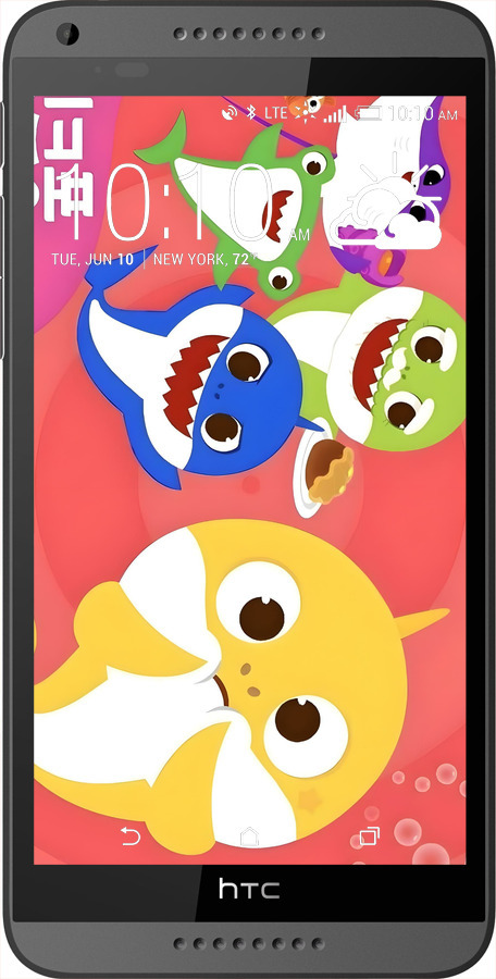 Силіконовий чехол Бейби Шаркс для HTC Desire 816 - 6305u-169 изображение 