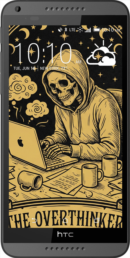 Силиконовый чехол The Overthinker для HTC Desire 816 - 6774u-169 изображение 