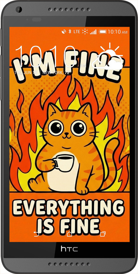 Силиконовый чехол Funny Cat для HTC Desire 816 - 6786u-169 изображение 