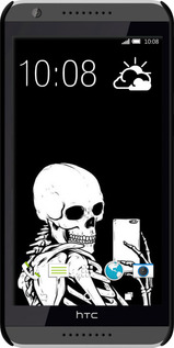 3D пластиковый глянцевый чехол Скелет делает Selfie для HTC Desire 820 - 6535c-133 изображение 