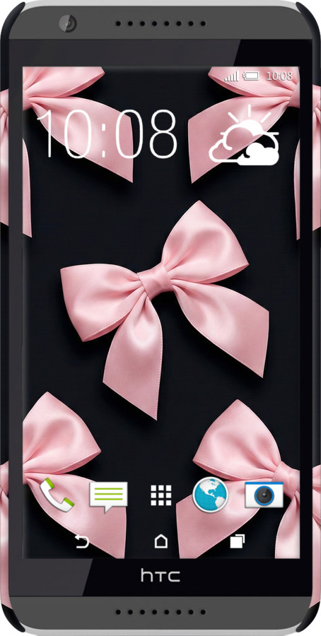3D пластиковый глянцевый чехол Coquette Ribbons Dark Coquette для HTC Desire 820 - 6767c-133 изображение 