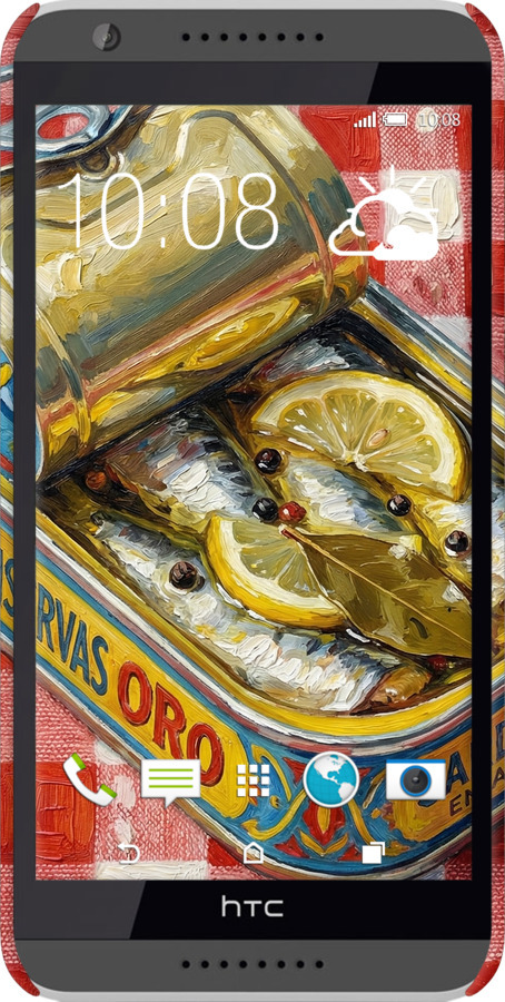 3D пластиковый матовый чехол Vintage Sardine Tin Phone для HTC Desire 820 - 6772m-133 изображение 