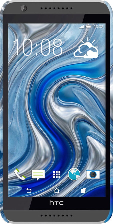 3D пластиковый глянцевый чехол Liquid Chrome для HTC Desire 820 - 6781c-133 изображение 