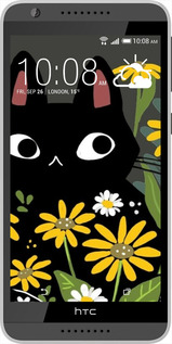 Силіконовий чехол Чорний кіт з квітами для HTC Desire 820 - 6448u-133 изображение 