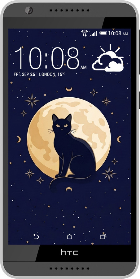 Силиконовый чехол Cute Cat Celestial/Witchy для HTC Desire 820 - 6787u-133 изображение 