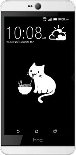 Силиконовый чехол С милым котом на черном фоне для HTC Desire 826 dual sim - 6528u-312 изображение 