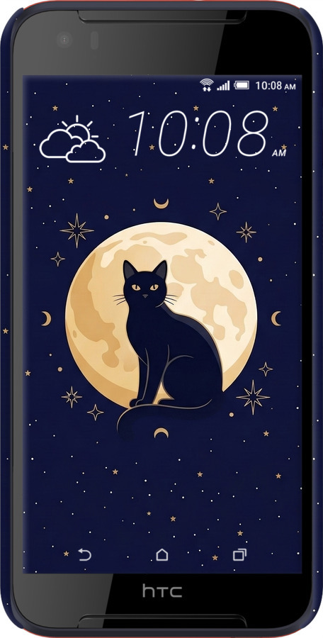 3D пластиковый матовый чехол Cute Cat Celestial/Witchy для HTC Desire 830 - 6787m-785 изображение 