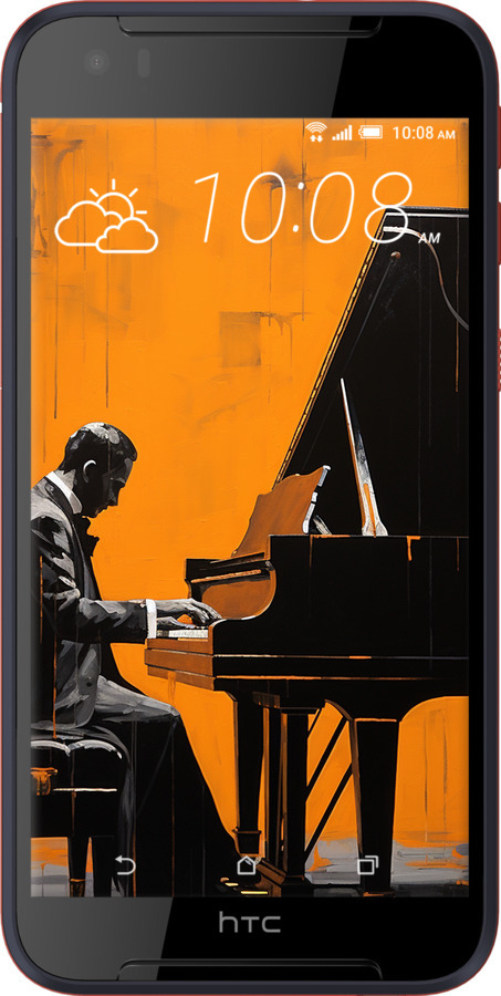 Силиконовый чехол Чехол для телефона Мужчина за Роялем для HTC Desire 830 - 5938u-785 изображение 
