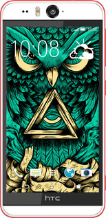 Силиконовый чехол Сова Арт-тату для HTC Desire Eye - 3971u-470 изображение 