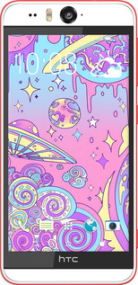 Силиконовый чехол Розовая галактика для HTC Desire Eye - 4146u-470 изображение 