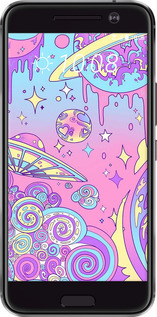 Силіконовий чехол Рожева галактика для HTC 10 - 4146u-464 изображение 