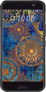 Силіконовий чехол Золотий візерунок для HTC 10 - 678u-464 изображение 