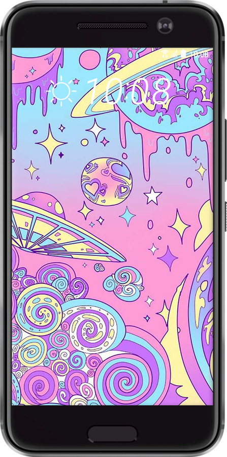 Силіконовий чехол Рожева галактика для HTC 10 - 4146u-464 изображение 