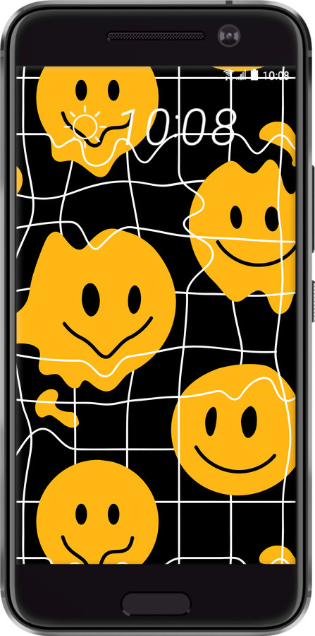 Силиконовый чехол Смайлы v3 для HTC 10 - 5623u-464 изображение 