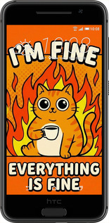 Силиконовый чехол Funny Cat для HTC One A9 - 6786u-156 изображение 