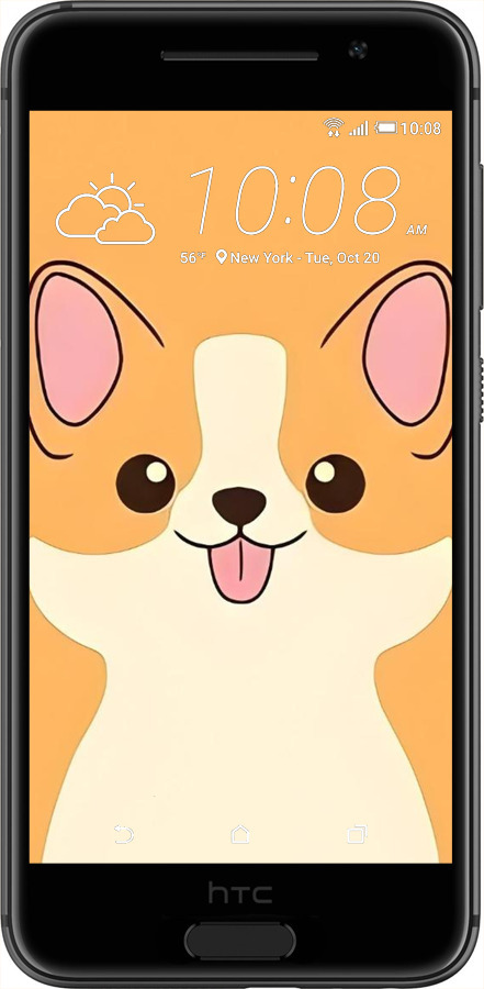 Силиконовый чехол Милый пес для HTC One A9 - 6296u-156 изображение 