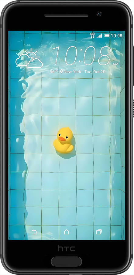 Силиконовый чехол Утенок для HTC One A9 - 6323u-156 изображение 