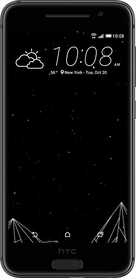 Силиконовый чехол Черно белые абстрактные горы для HTC One A9 - 6437u-156 изображение 
