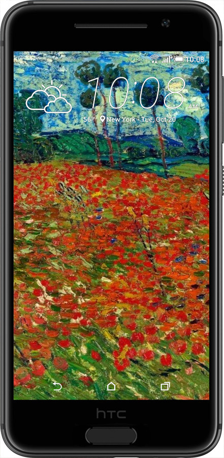 Силиконовый чехол Винсент Ван Гог-Маковое поле для HTC One A9 - 6466u-156 изображение 