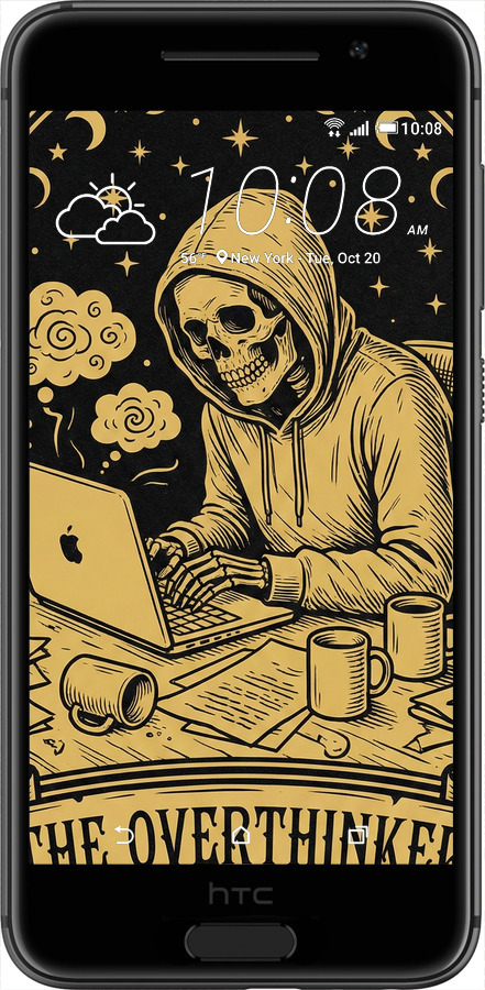 Силиконовый чехол The Overthinker для HTC One A9 - 6774u-156 изображение 
