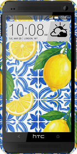 3D пластиковий глянцевий чехол Grocery Girl Italian Summer для HTC One M7 - 6766c-36 изображение 